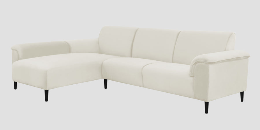 Ocean Velvet Lhs Sectional Sofa 2 Lounger In Warm White Colour - Febonic Living