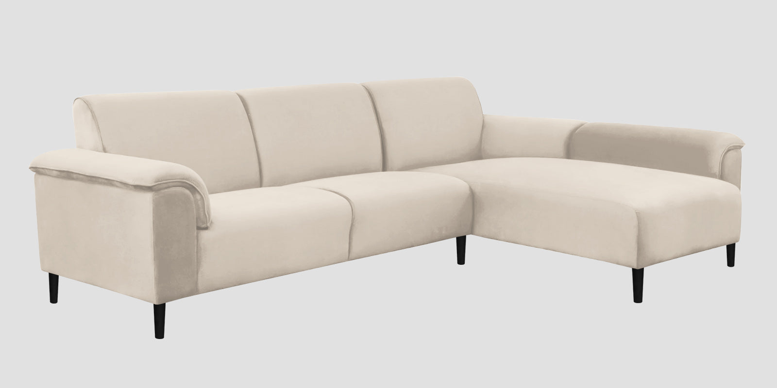 Ocean Velvet RHS Sectional Sofa (2+ Lounger) In Camel Beige Colour - Febonic Living