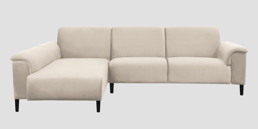 Ocean Velvet Rhs Sectional Sofa 2 Lounger In Camel Beige Colour - Febonic Living