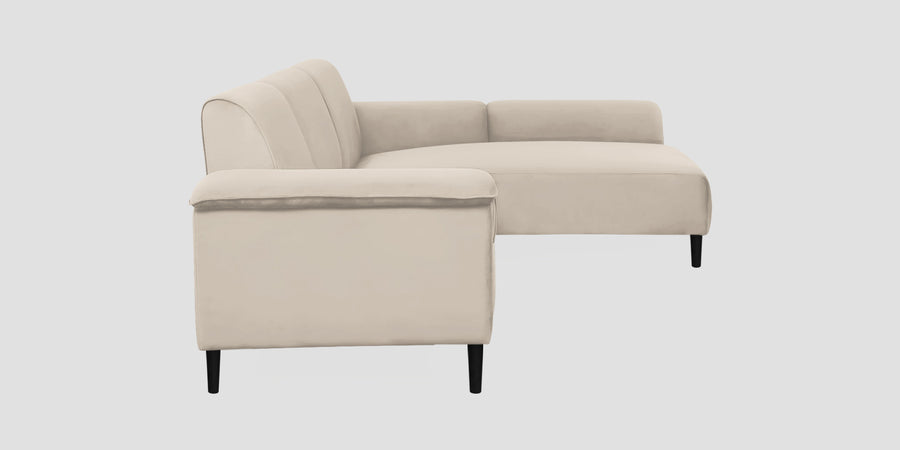 Ocean Velvet Rhs Sectional Sofa 2 Lounger In Camel Beige Colour - Febonic Living
