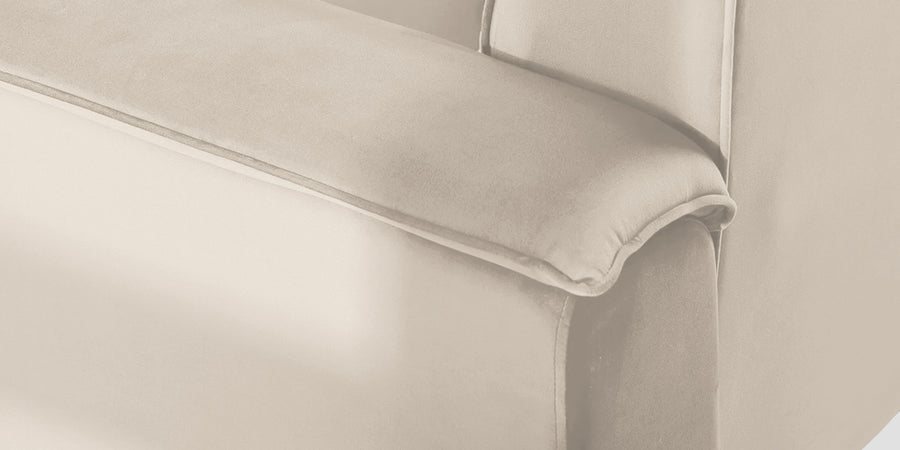 Ocean Velvet Rhs Sectional Sofa 2 Lounger In Camel Beige Colour - Febonic Living