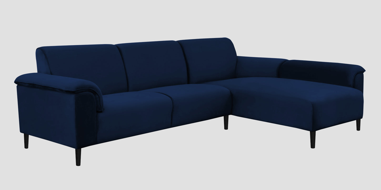 Ocean Velvet RHS Sectional Sofa (2+ Lounger) In Imperial Blue Colour - Febonic Living