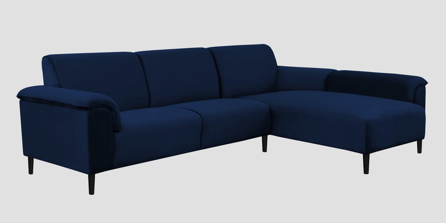 Ocean Velvet Rhs Sectional Sofa 2 Lounger In Imperial Blue Colour - Febonic Living
