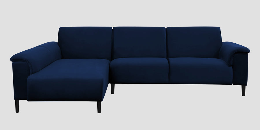 Ocean Velvet Rhs Sectional Sofa 2 Lounger In Imperial Blue Colour - Febonic Living