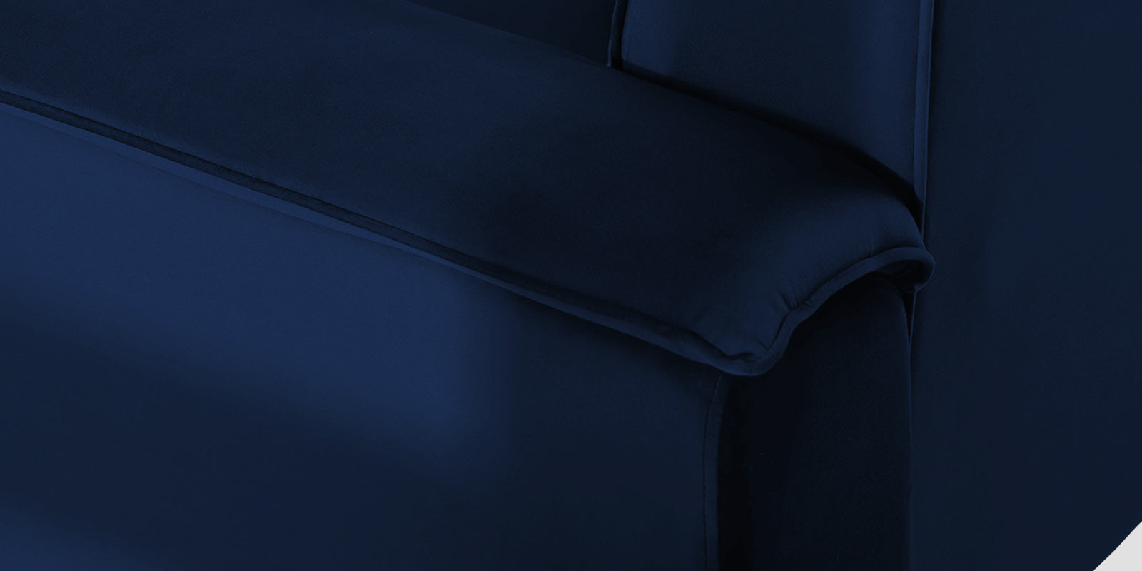 Ocean Velvet RHS Sectional Sofa (2+ Lounger) In Imperial Blue Colour - Febonic Living