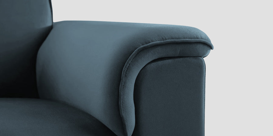 Ocean Velvet Rhs Sectional Sofa 2 Lounger In Oxford Blue Colour - Febonic Living