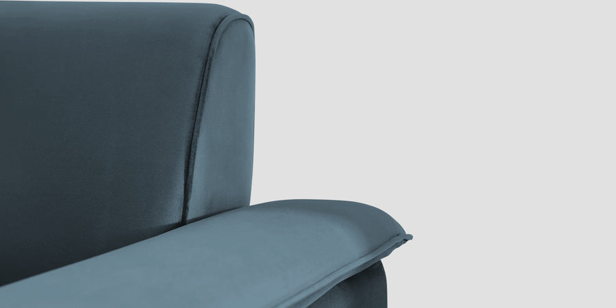 Ocean Velvet Rhs Sectional Sofa 2 Lounger In Oxford Blue Colour - Febonic Living