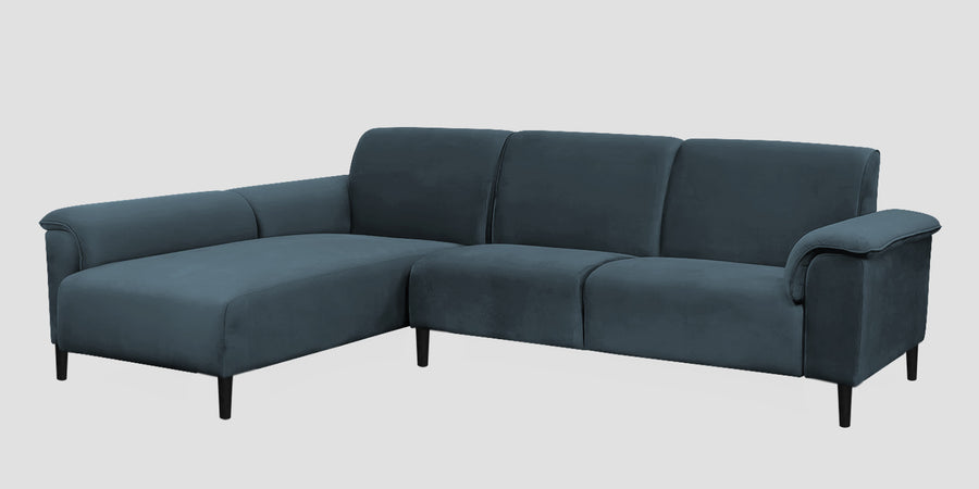 Ocean Velvet Rhs Sectional Sofa 2 Lounger In Oxford Blue Colour - Febonic Living