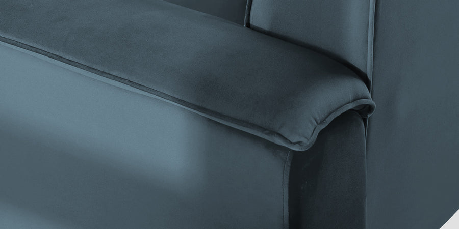 Ocean Velvet Rhs Sectional Sofa 2 Lounger In Oxford Blue Colour - Febonic Living