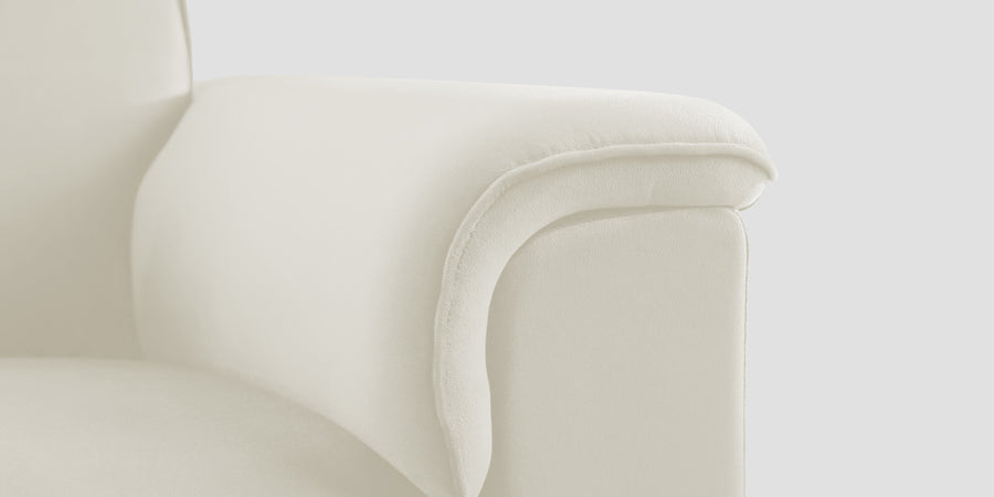 Ocean Velvet Rhs Sectional Sofa 2 Lounger In Warm White Colour - Febonic Living