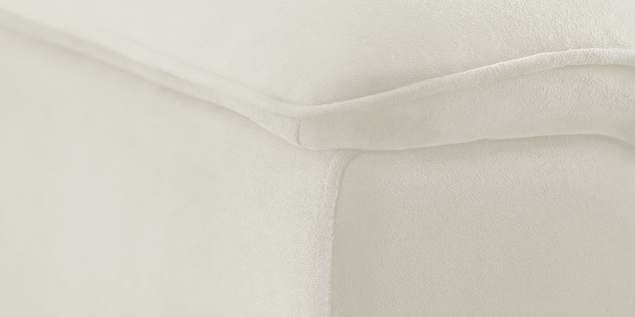 Ocean Velvet Rhs Sectional Sofa 2 Lounger In Warm White Colour - Febonic Living