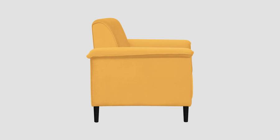Ocean Velvet 3 Seater Sofa In Turmeric Yellow Colour - Febonic Living