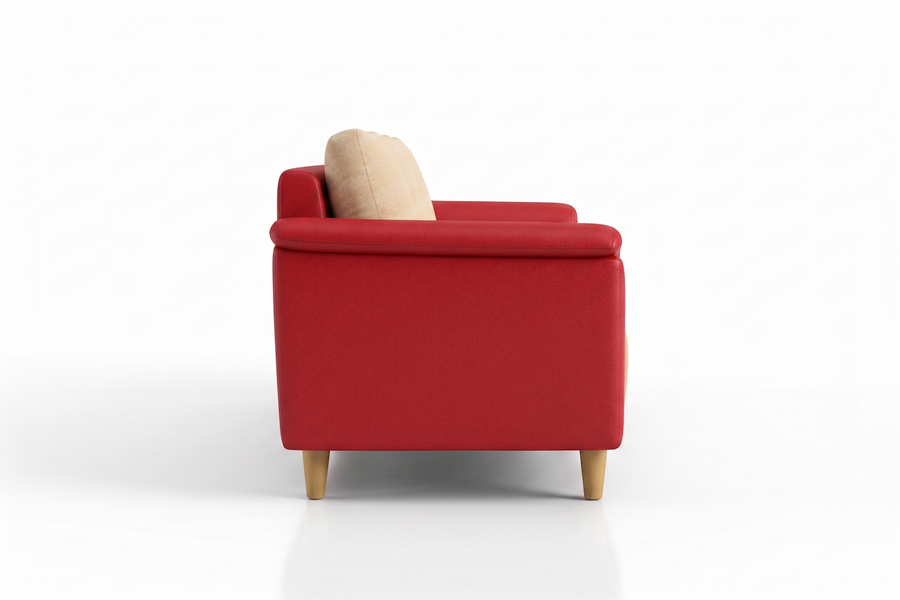 Ocla 3 Seater Fabric Sofa - Red Beige