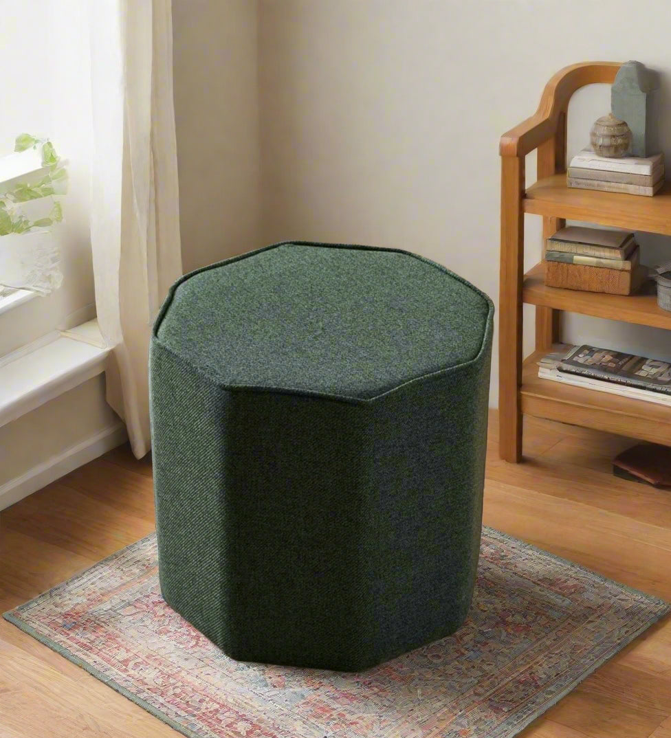 Octol Fabric Pouffe In Nimbus Grey Colour