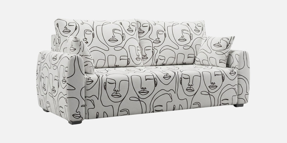Orion Modern Muse 3 Seater Sofa In White Colour