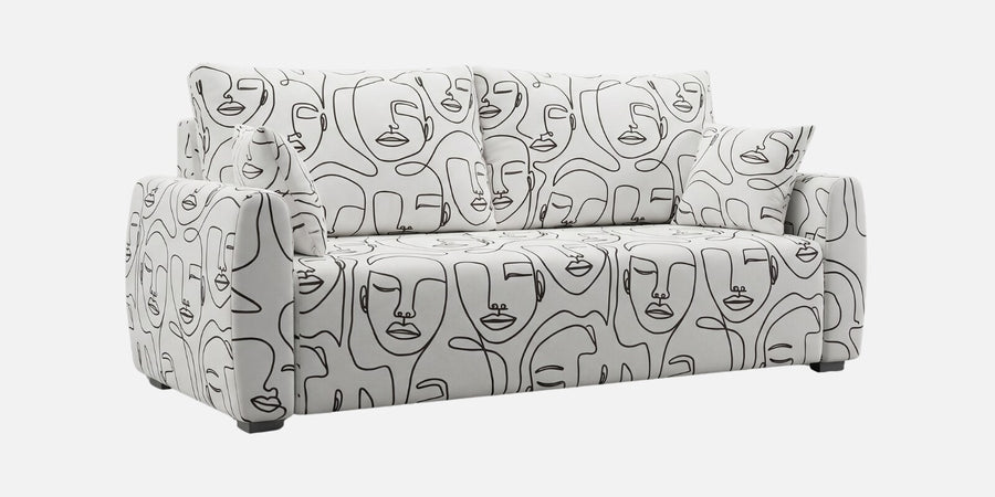 Orion Modern Muse 3 Seater Sofa In White Colour
