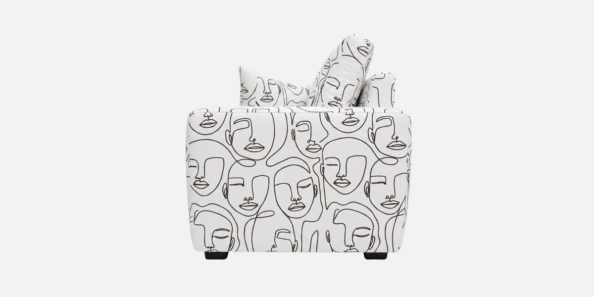 Orion Modern Muse 3 Seater Sofa In White Colour