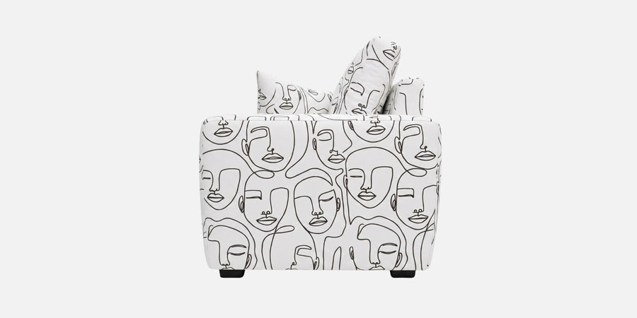 Orion Modern Muse 3 Seater Sofa In White Colour