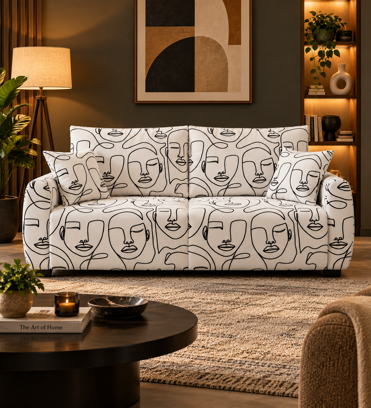 Orion Modern Muse 3 Seater Sofa In White Colour