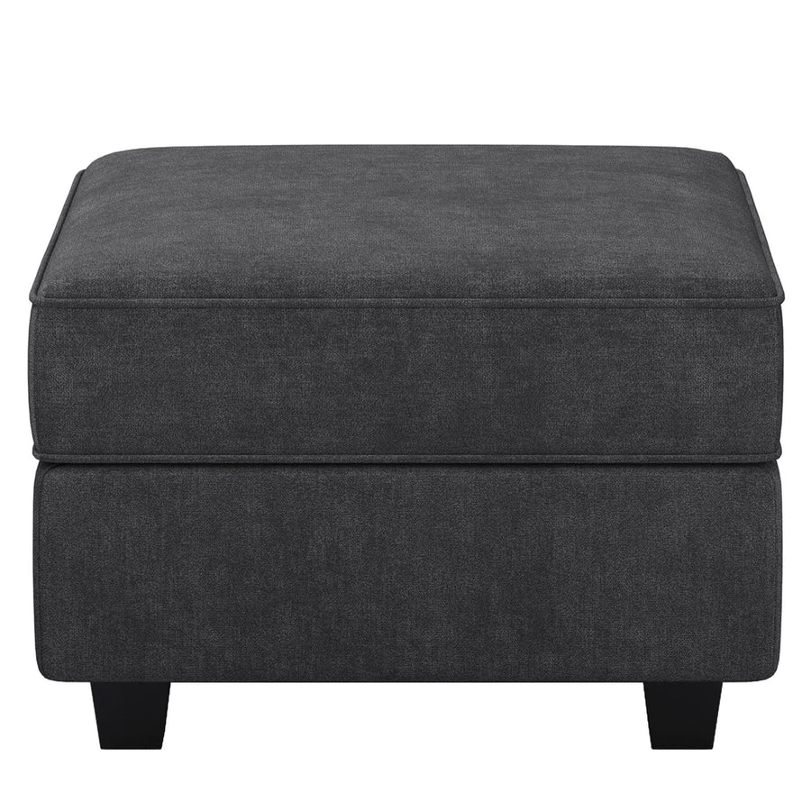 Nestin Fabric Ottoman In Charcoal Grey Colour - Febonic Living