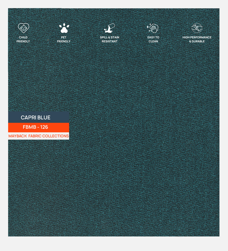 Oven Suede Fabric Capri Blue 126 Code by Febonic Living
