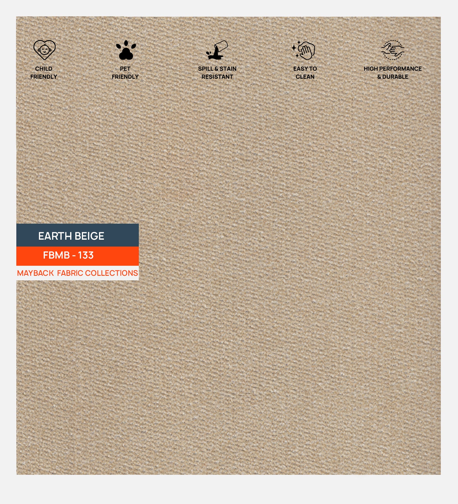 Oven Suede Fabric Earth Beige 133 Code