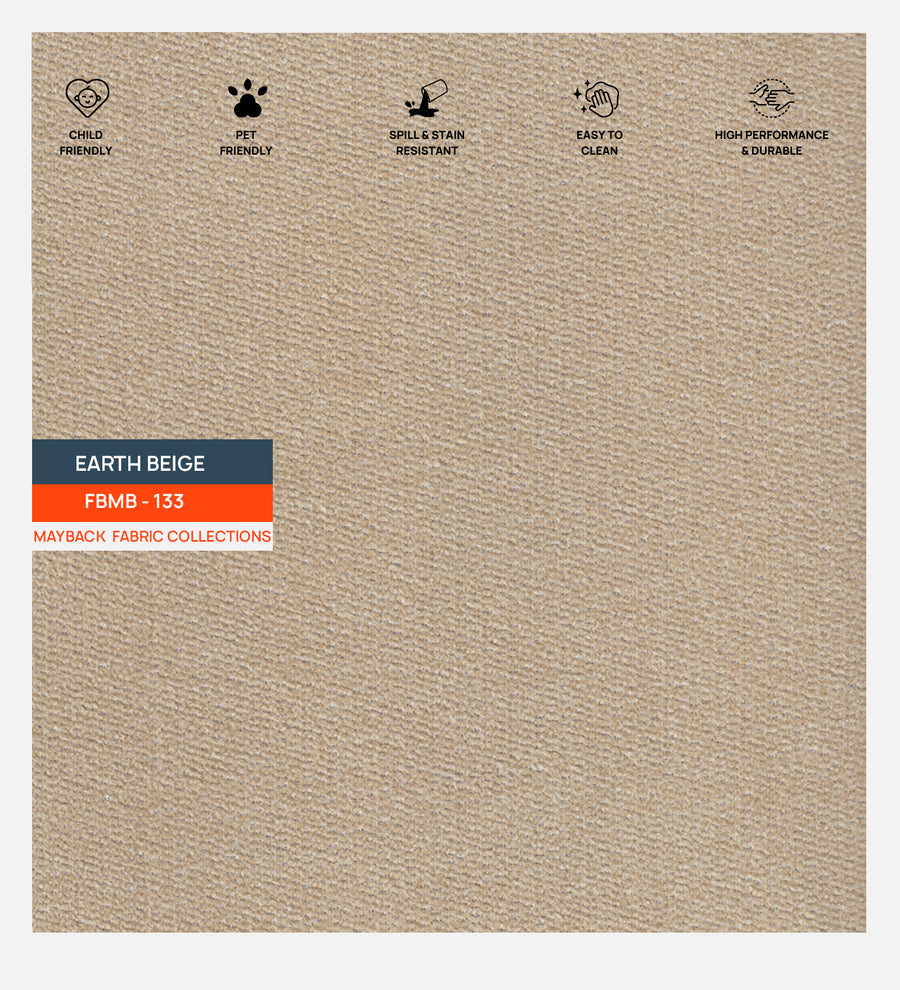 Oven Suede Fabric Earth Beige 133 Code by Febonic Living