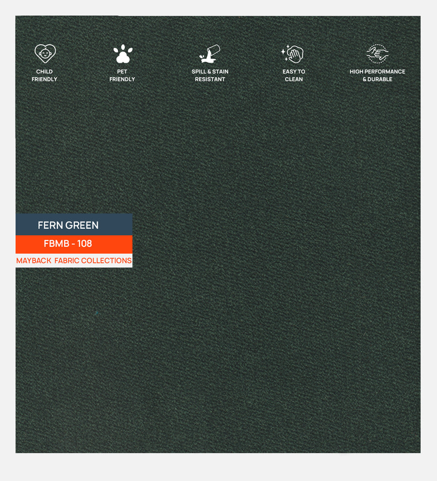 Oven Suede Fabric Fern Green 108 Code by Febonic Living