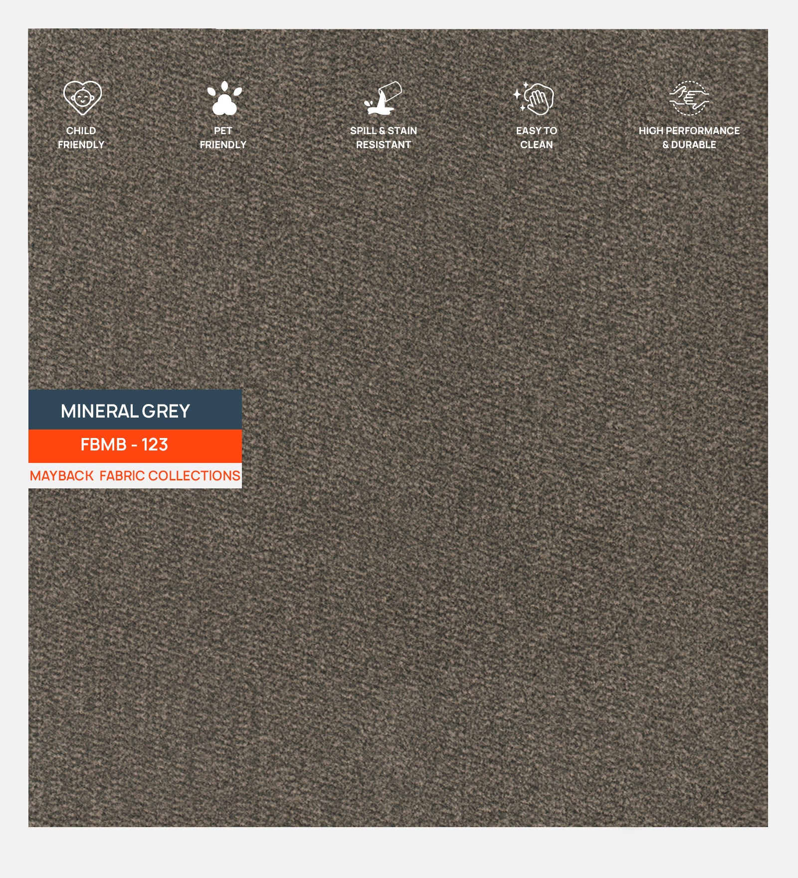 Oven Suede Fabric Mineral Grey 123 Code
