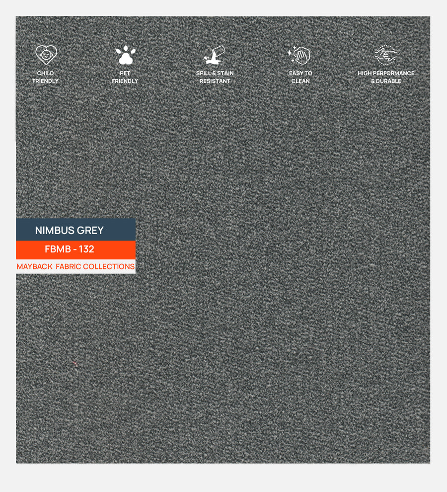 Oven Suede Fabric Nimbus Grey 132 Code by Febonic Living