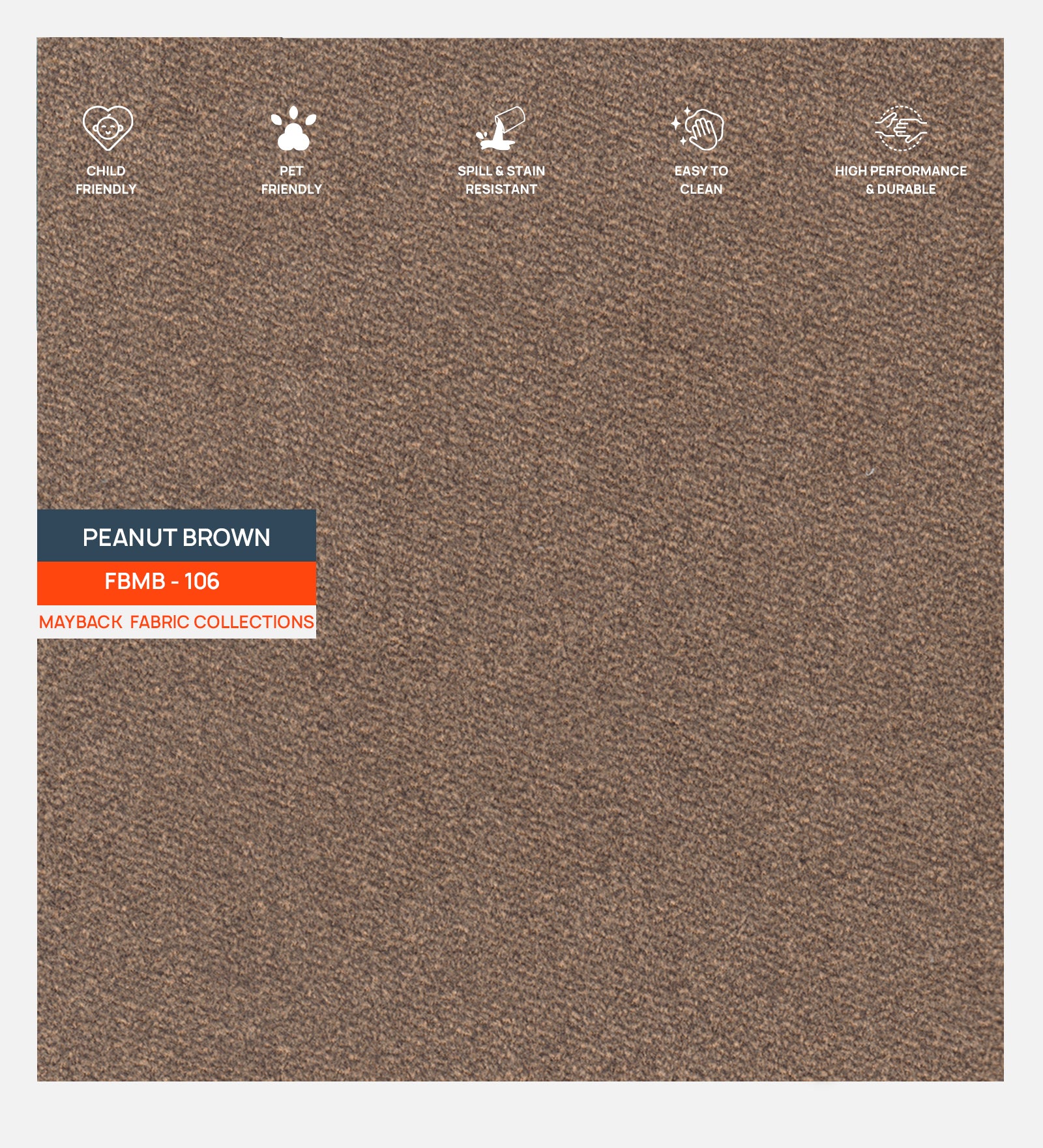 Oven Suede Fabric Peanut Brown 106 Code