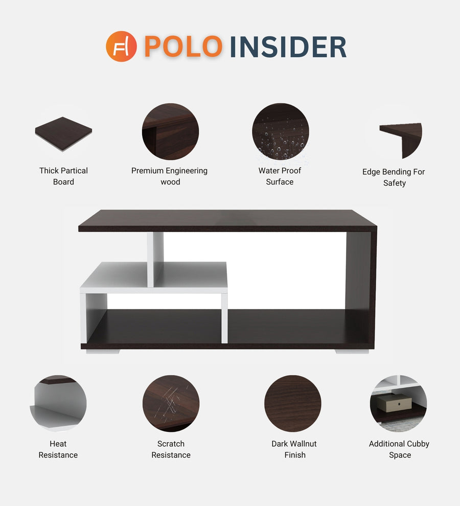 Clove Coffee Table In Oral Walnut & Frosty White Finish - Febonic Living