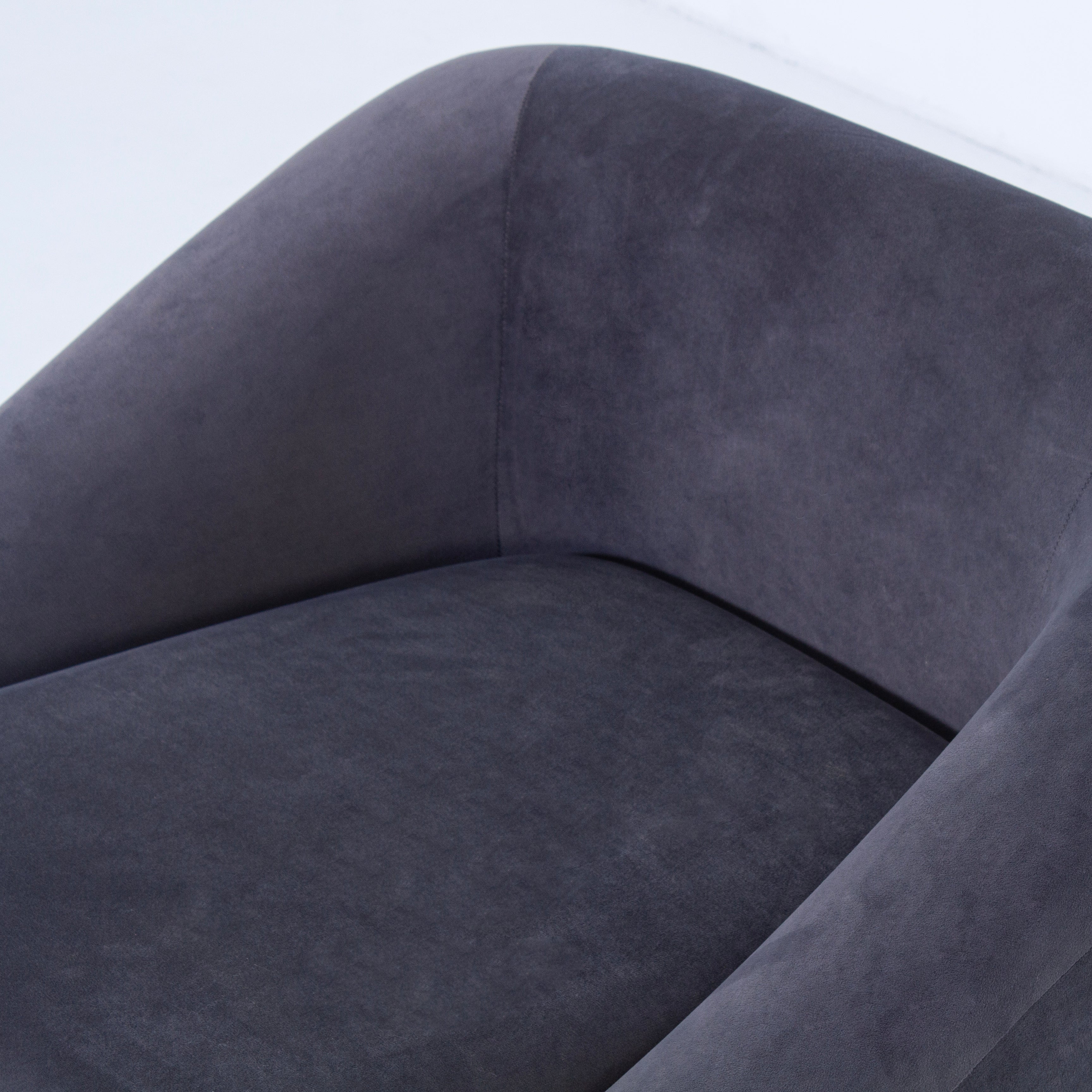 Jessica Velvet Arm Chair In Grey Colour (Set Of 2) - Febonic Living