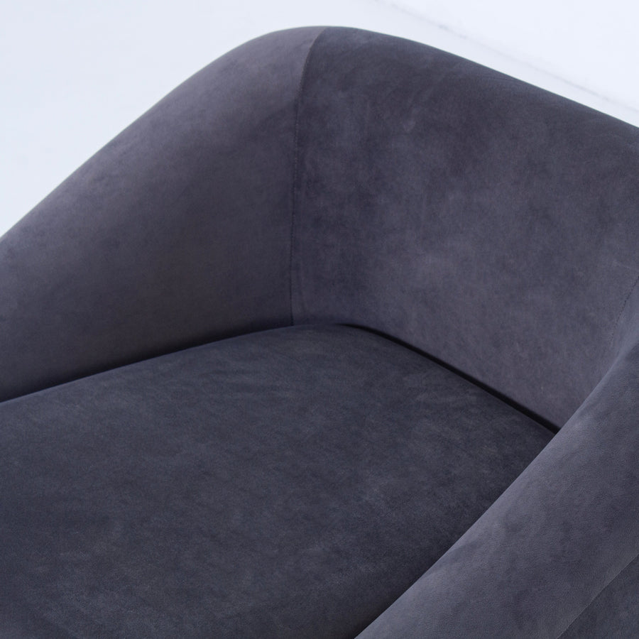Jessica Velvet Arm Chair In Grey Colour Set Of 2 - Febonic Living