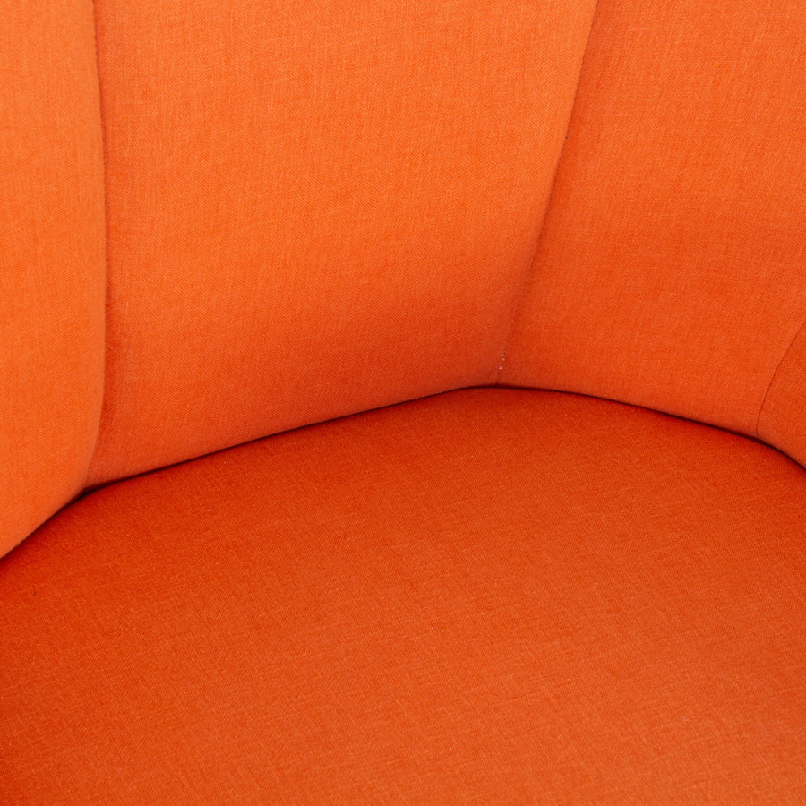 Roch Printed Fabric Arm Chair In Vivid Orange Colour Set Of 2 - Febonic Living