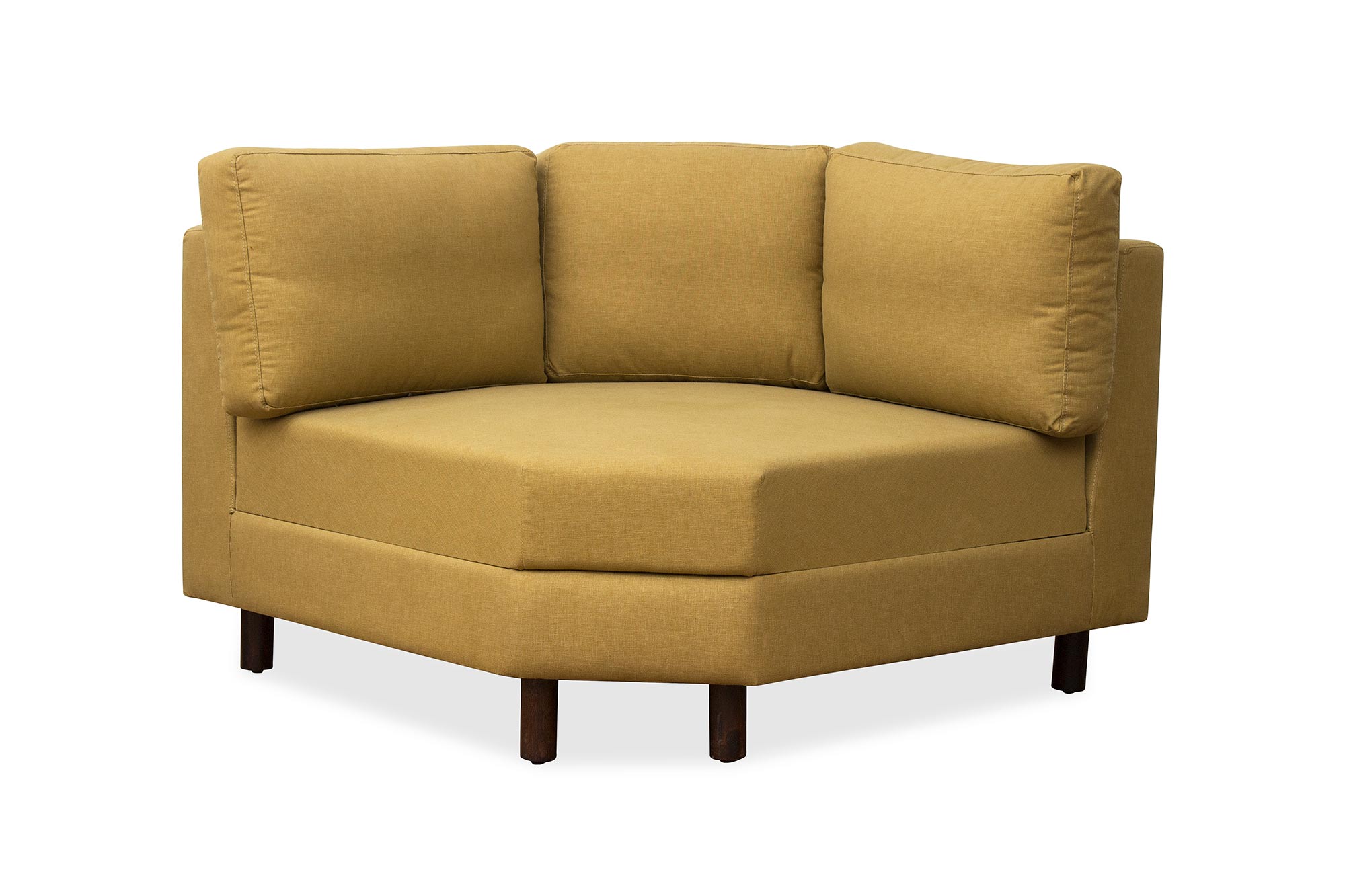 Betty Fabric 8 Seater Corner Sofa in Yellow Colour