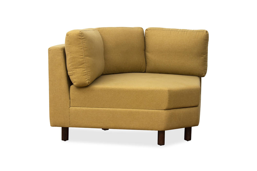 Betty Fabric 8 Seater Corner Sofa In Yellow Colour - Febonic Living
