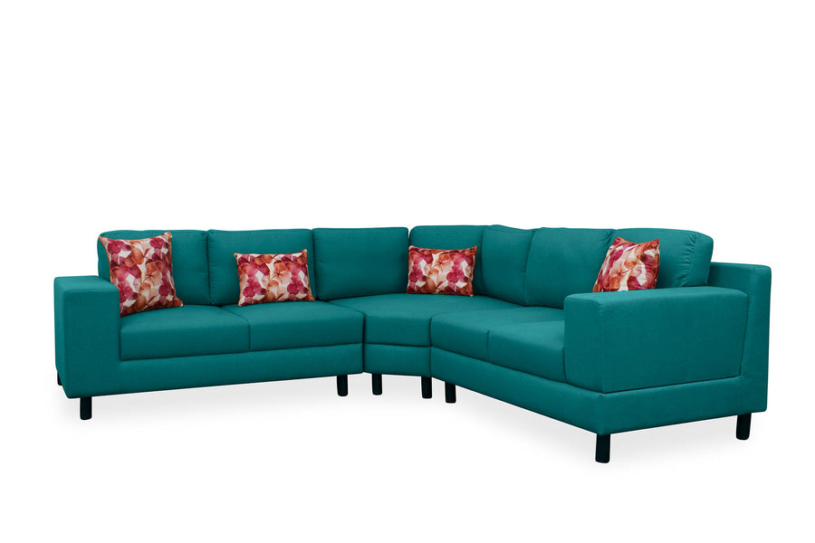 Betty Fabric 8 Seater Corner Sofa In Sea Green Colour - Febonic Living