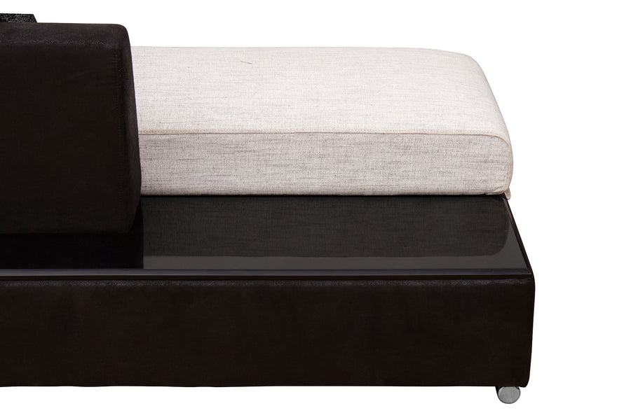 Mabel Fabric 8 Seater Lhs Corner Sofa In Ivory Cream Colour - Febonic Living