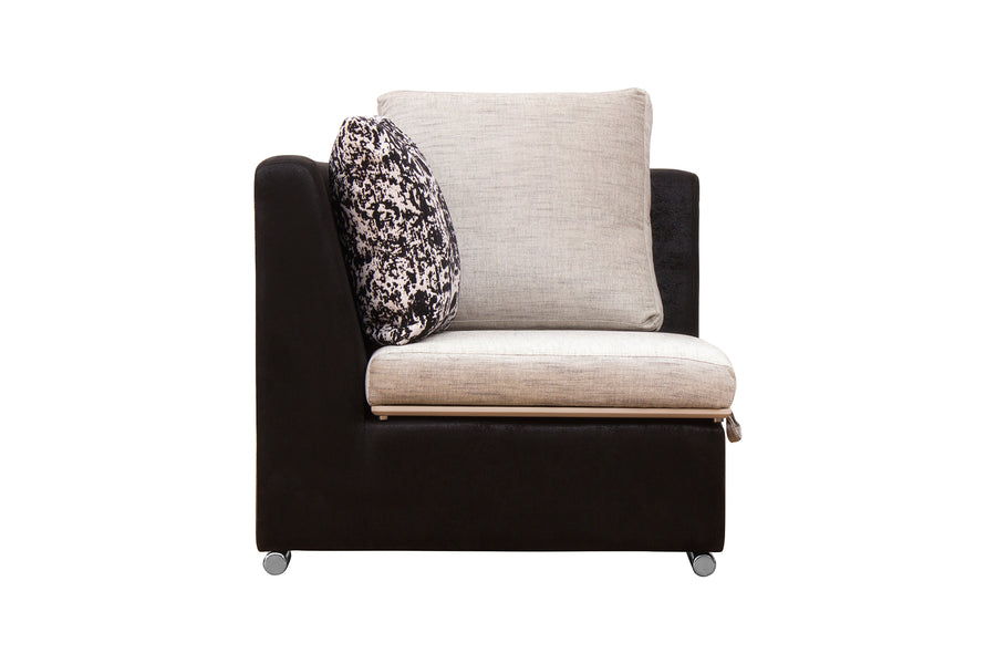 Mabel Fabric 8 Seater Lhs Corner Sofa In Ivory Cream Colour - Febonic Living