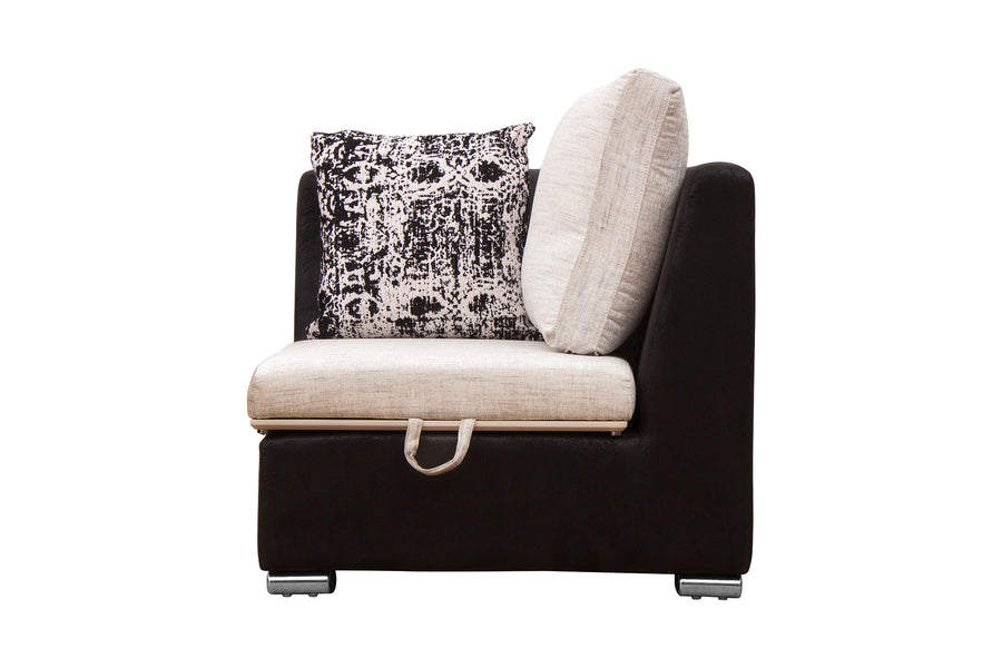 Mabel Fabric 8 Seater Lhs Corner Sofa In Ivory Cream Colour - Febonic Living