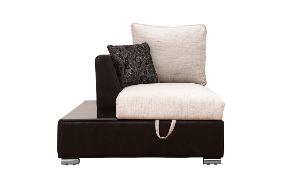 Mabel Fabric 8 Seater Lhs Corner Sofa In Ivory Cream Colour - Febonic Living