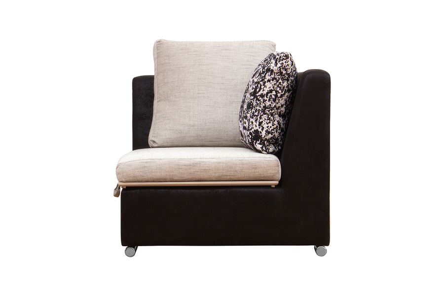 Mabel Fabric 8 Seater Rhs Corner Sofa In Ivory Cream Colour - Febonic Living