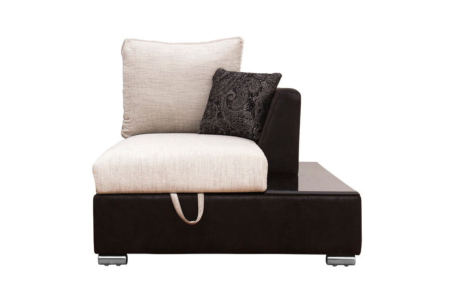 Mabel Fabric 8 Seater Rhs Corner Sofa In Ivory Cream Colour - Febonic Living