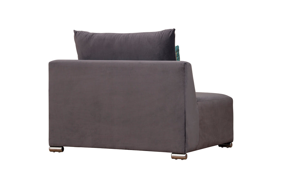 Rita Velvet 8 Seater Corner Sofa In Mocha Brown Colour - Febonic Living