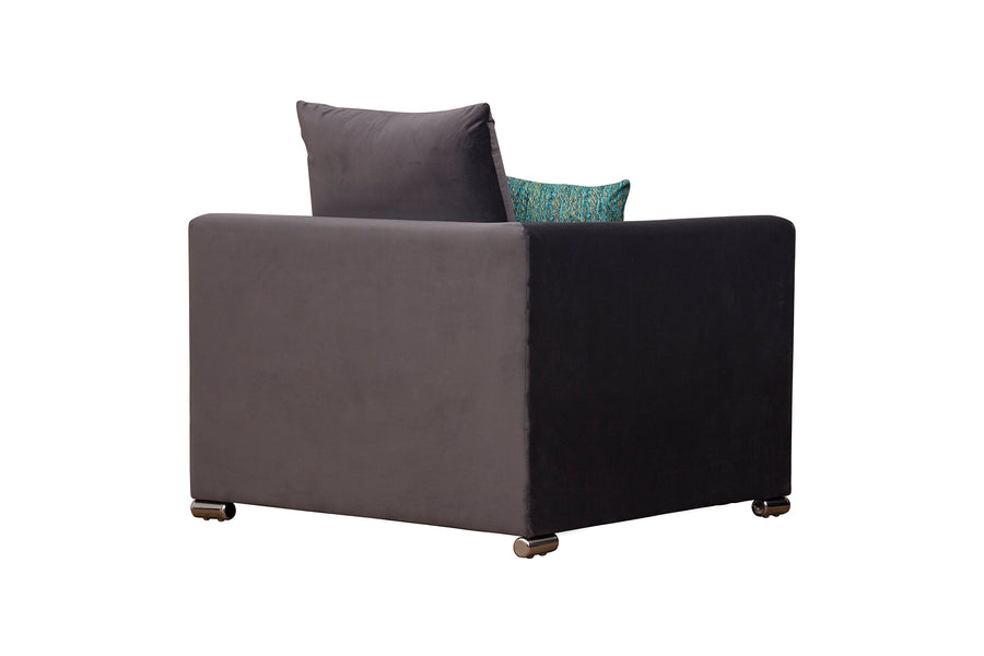 Rita Velvet 8 Seater Corner Sofa In Mocha Brown Colour - Febonic Living