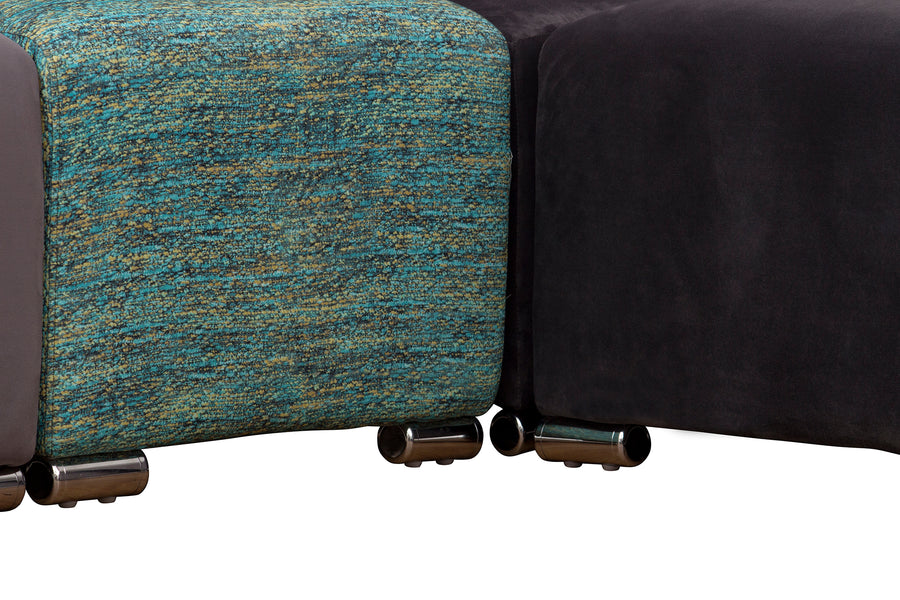 Rita Velvet 8 Seater Corner Sofa In Mocha Brown Colour - Febonic Living