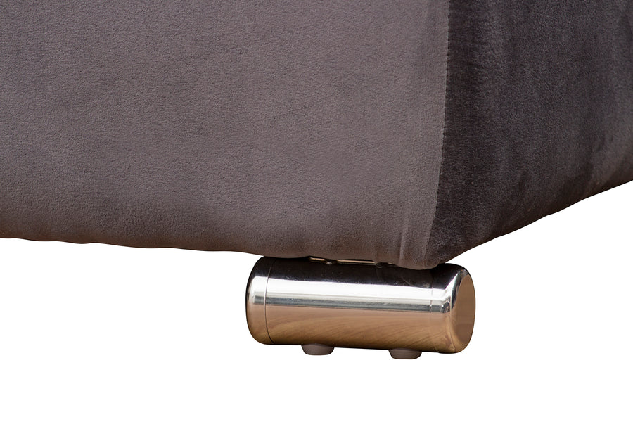 Rita Velvet 8 Seater Corner Sofa In Mocha Brown Colour - Febonic Living