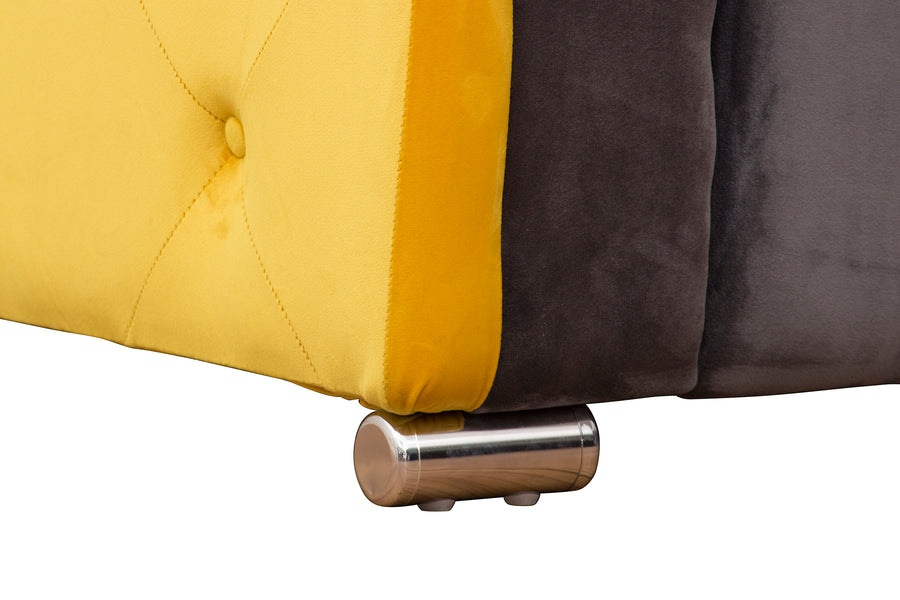 Rita Velvet 8 Seater Corner Sofa In Mocha Brown Colour - Febonic Living