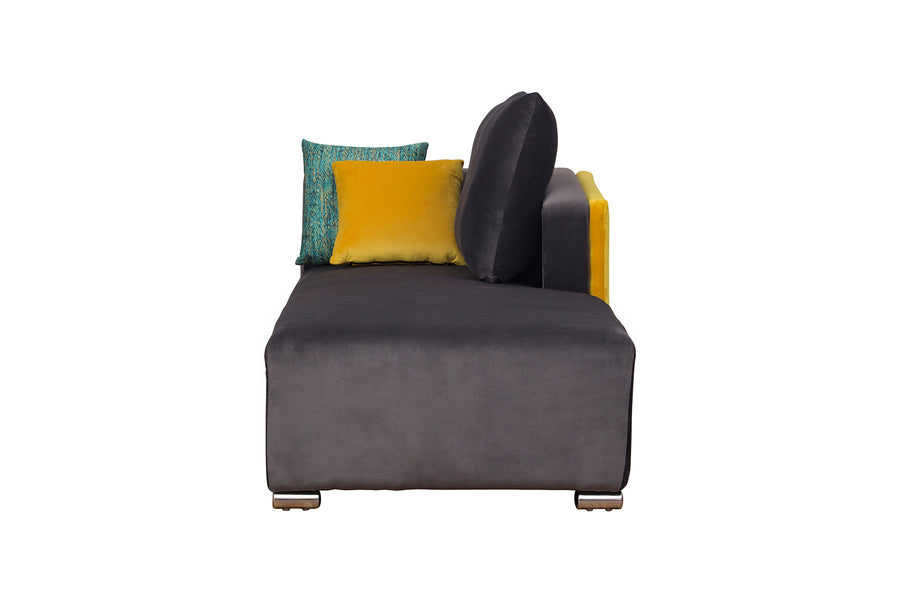 Rita Velvet 8 Seater Corner Sofa In Mocha Brown Colour - Febonic Living